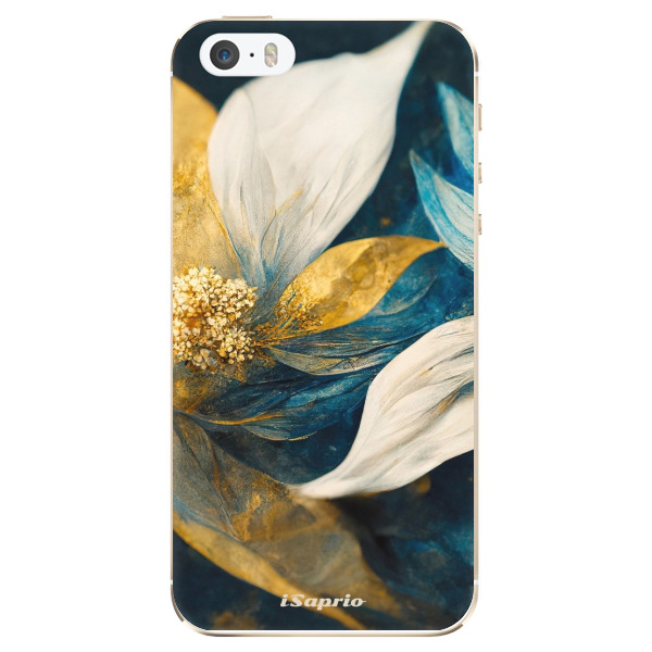 Odolné silikonové pouzdro iSaprio - Gold Petals - iPhone 5/5S/SE