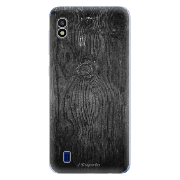 Silikonové odolné pouzdro iSaprio Black Wood 13 na mobil Samsung Galaxy A10 (Silikonový odolný kryt, obal, pouzdro iSaprio Black Wood 13 na mobil Samsung Galaxy A10)
