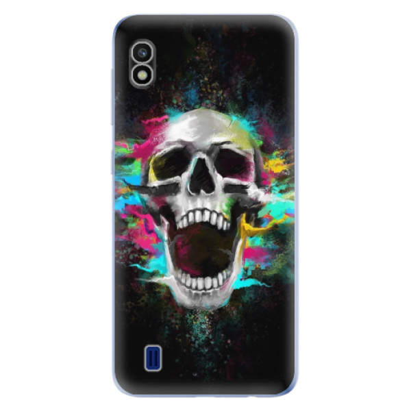 Silikonové odolné pouzdro iSaprio Skull in Colors na mobil Samsung Galaxy A10 (Silikonový odolný kryt, obal, pouzdro iSaprio Skull in Colors na mobil Samsung Galaxy A10)