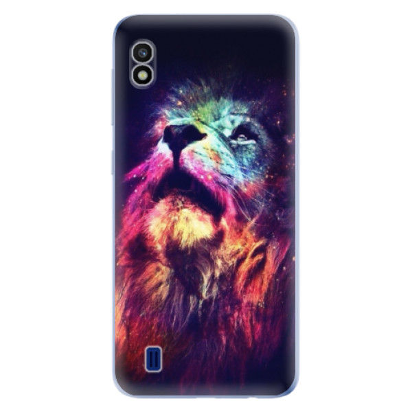 Silikonové odolné pouzdro iSaprio Lion in Colors na mobil Samsung Galaxy A10 (Silikonový odolný kryt, obal, pouzdro iSaprio Lion in Colors na mobil Samsung Galaxy A10)