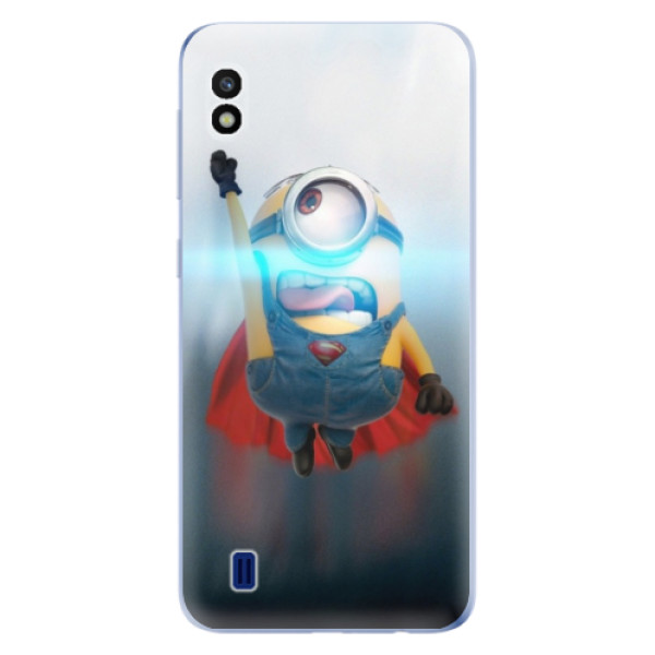 Odolné silikonové pouzdro iSaprio - Mimons Superman 02 - Samsung Galaxy A10