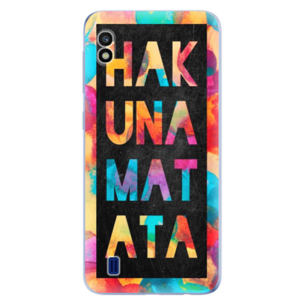 Silikonové odolné pouzdro iSaprio Hakuna Matata 01 na mobil Samsung Galaxy A10 (Silikonový odolný kryt, obal, pouzdro iSaprio Hakuna Matata 01 na mobil Samsung Galaxy A10)