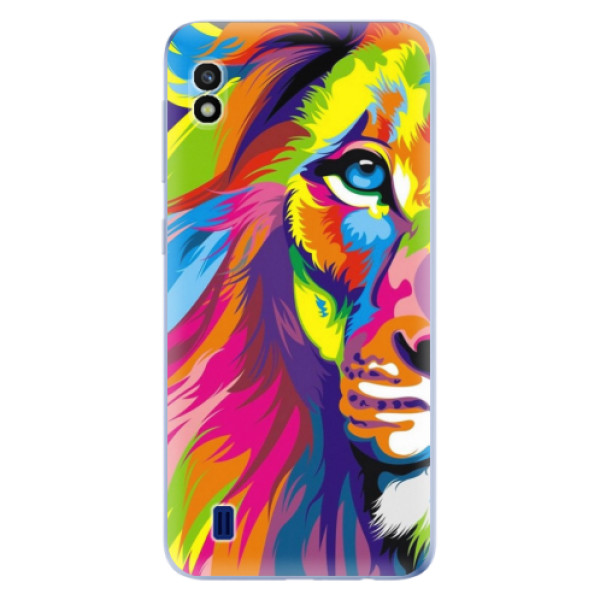 Silikonové odolné pouzdro iSaprio Rainbow Lion na mobil Samsung Galaxy A10 (Silikonový odolný kryt, obal, pouzdro iSaprio Rainbow Lion na mobil Samsung Galaxy A10)