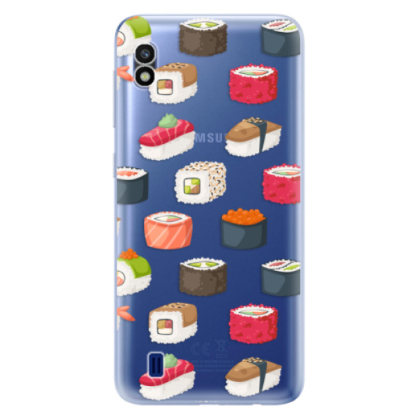 Silikonové odolné pouzdro iSaprio Sushi Pattern na mobil Samsung Galaxy A10 (Silikonový odolný kryt, obal, pouzdro iSaprio Sushi Pattern na mobil Samsung Galaxy A10)