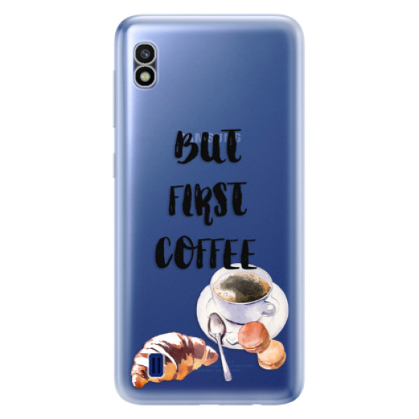 Odolné silikonové pouzdro iSaprio - First Coffee - Samsung Galaxy A10