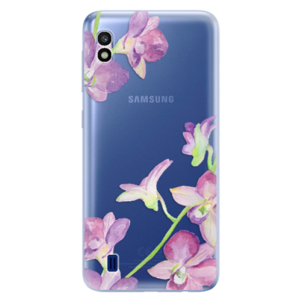 Silikonové odolné pouzdro iSaprio Purple Orchid na mobil Samsung Galaxy A10 (Silikonový odolný kryt, obal, pouzdro iSaprio Purple Orchid na mobil Samsung Galaxy A10)