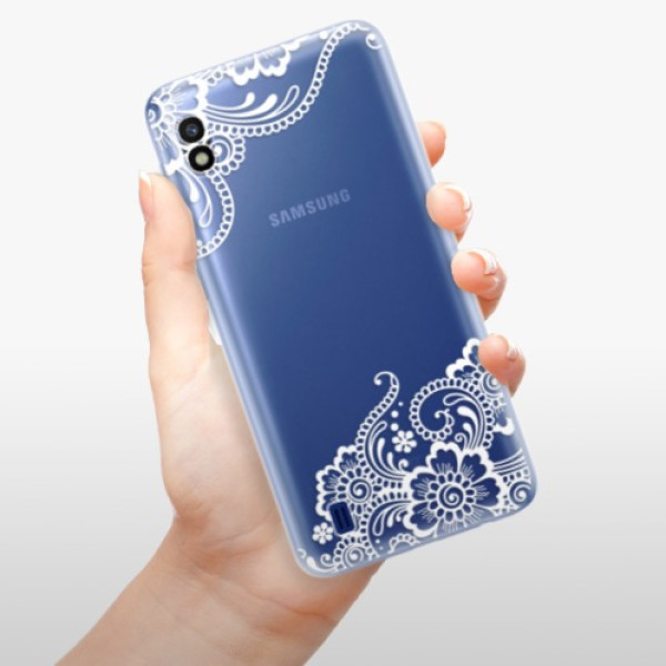 Silikonové pouzdro iSaprio - Samsung Galaxy A10 - White Lace 02