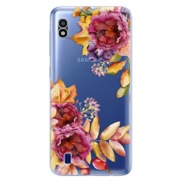 Silikonové odolné pouzdro iSaprio Fall Flowers na mobil Samsung Galaxy A10 (Silikonový odolný kryt, obal, pouzdro iSaprio Fall Flowers na mobil Samsung Galaxy A10)