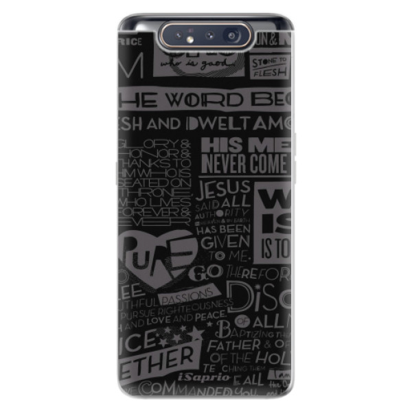 Odolné silikonové pouzdro iSaprio - Text 01 - Samsung Galaxy A80
