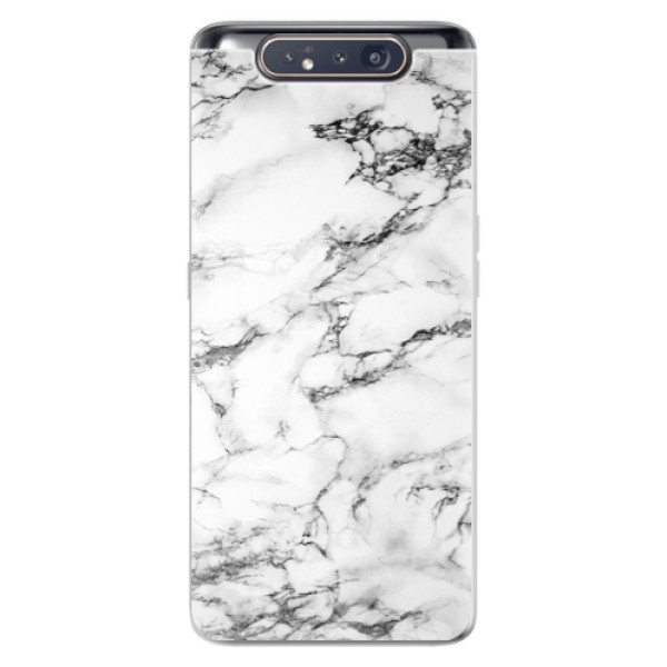 Odolné silikonové pouzdro iSaprio - White Marble 01 - Samsung Galaxy A80