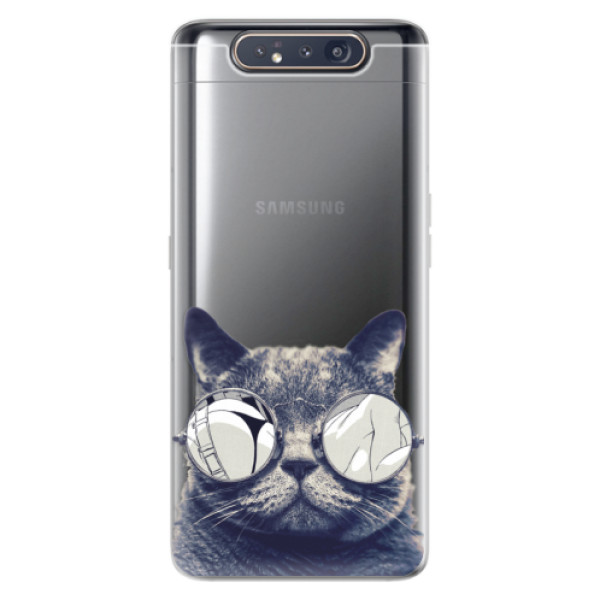 Odolné silikonové pouzdro iSaprio - Crazy Cat 01 - Samsung Galaxy A80
