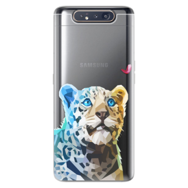 Odolné silikonové pouzdro iSaprio - Leopard With Butterfly - Samsung Galaxy A80