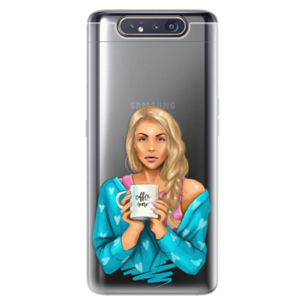 Odolné silikonové pouzdro iSaprio - Coffe Now - Blond - Samsung Galaxy A80