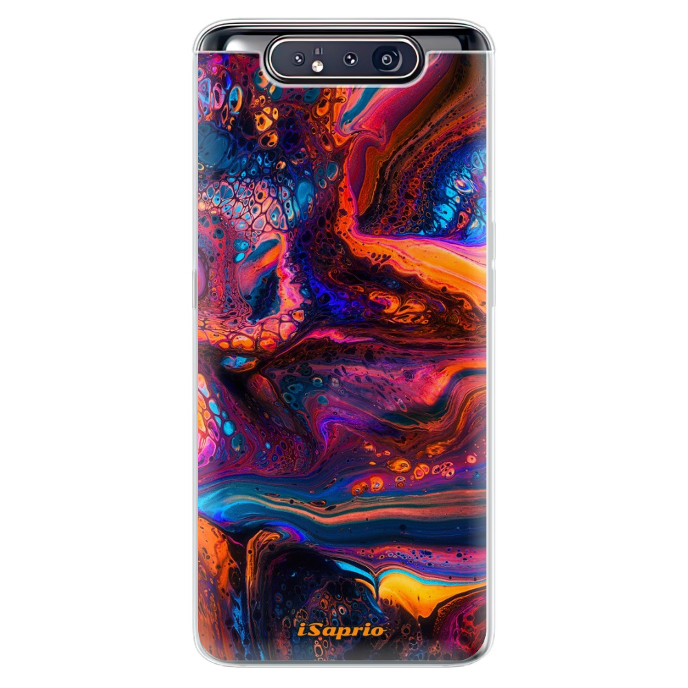Odolné silikonové pouzdro iSaprio - Abstract Paint 02 - Samsung Galaxy A80