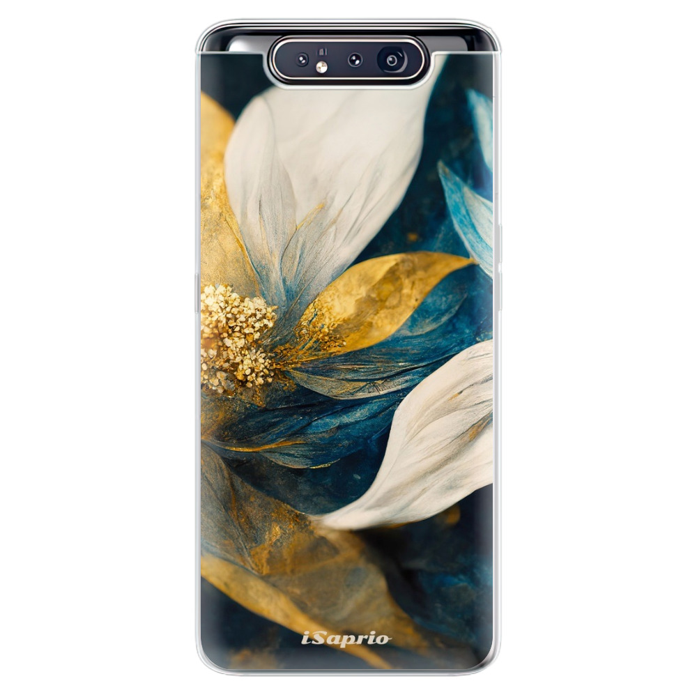 Odolné silikonové pouzdro iSaprio - Gold Petals - Samsung Galaxy A80