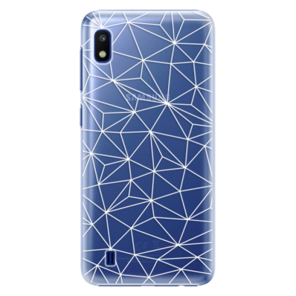 Plastové pouzdro iSaprio - Abstract Triangles 03 - white - Samsung Galaxy A10