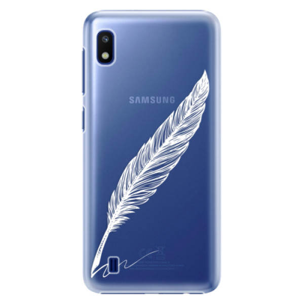 Levně Plastové pouzdro iSaprio - Writing By Feather - white - Samsung Galaxy A10
