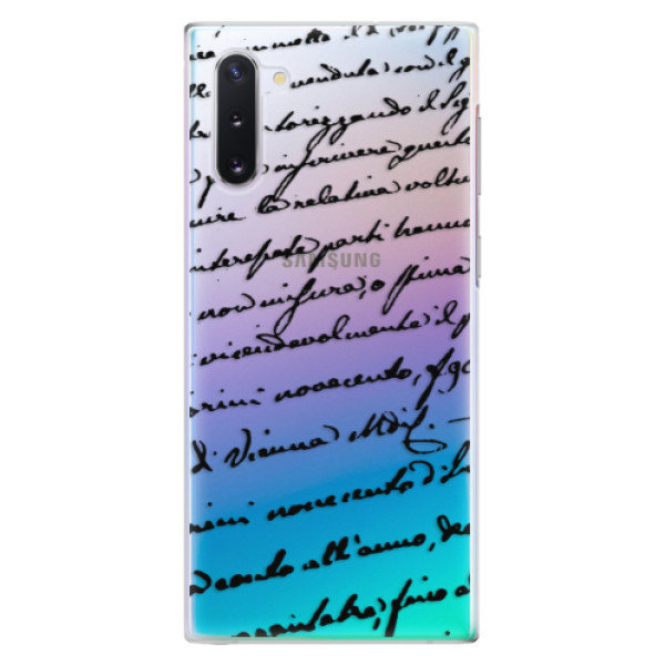 Plastové pouzdro iSaprio - Handwriting 01 - black - Samsung Galaxy Note 10