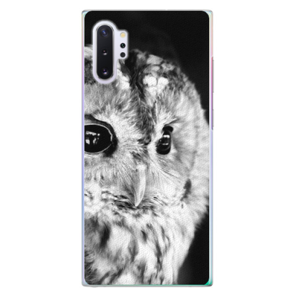 Plastové pouzdro iSaprio - BW Owl - Samsung Galaxy Note 10+