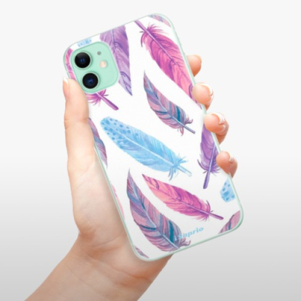 Silikonové pouzdro iSaprio - Apple iPhone 11 - Feather Pattern 10