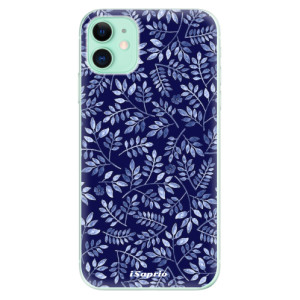Silikonové pouzdro iSaprio - Apple iPhone 11 - Blue Leaves 05