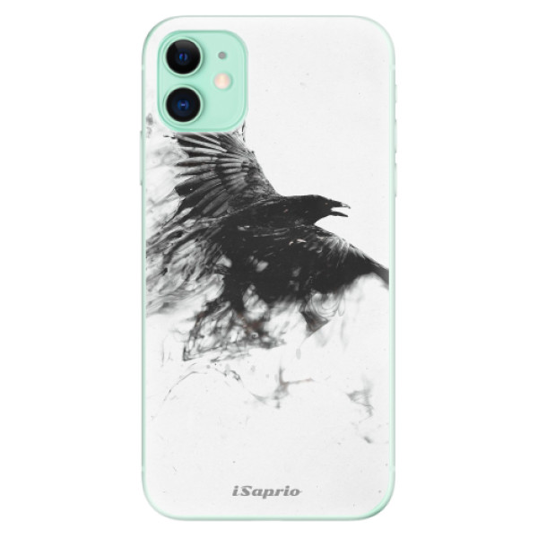 Silikonové odolné pouzdro iSaprio - Dark Bird 01 na mobil Apple iPhone 11 (Silikonový odolný kryt, obal, pouzdro iSaprio - Dark Bird 01 na mobilní telefon Apple iPhone 11)