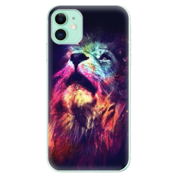 Silikonové odolné pouzdro iSaprio - Lion in Colors na mobil Apple iPhone 11 (Silikonový odolný kryt, obal, pouzdro iSaprio - Lion in Colors na mobilní telefon Apple iPhone 11)