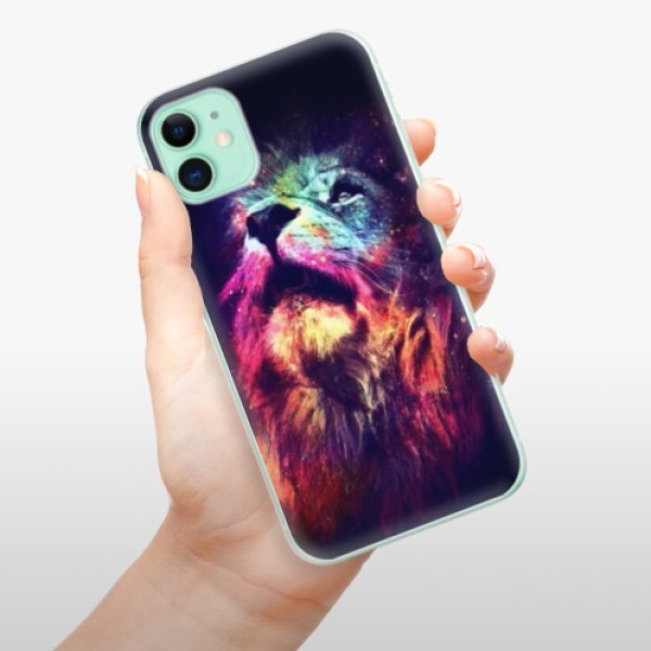 Silikonové pouzdro iSaprio - Apple iPhone 11 - Lion in Colors