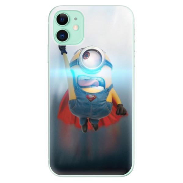 Silikonové odolné pouzdro iSaprio - Mimons Superman 02 na mobil Apple iPhone 11 (Silikonový odolný kryt, obal, pouzdro iSaprio - Mimons Superman 02 na mobilní telefon Apple iPhone 11)
