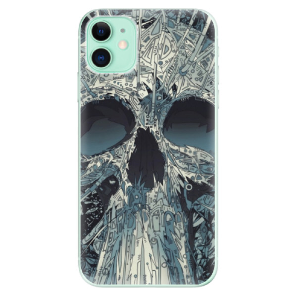 Silikonové odolné pouzdro iSaprio - Abstract Skull na mobil Apple iPhone 11 (Silikonový odolný kryt, obal, pouzdro iSaprio - Abstract Skull na mobilní telefon Apple iPhone 11)