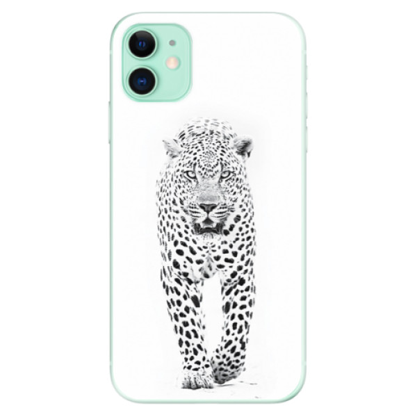 Silikonové odolné pouzdro iSaprio - white Jaguar na mobil Apple iPhone 11 (Silikonový odolný kryt, obal, pouzdro iSaprio - white Jaguar na mobilní telefon Apple iPhone 11)