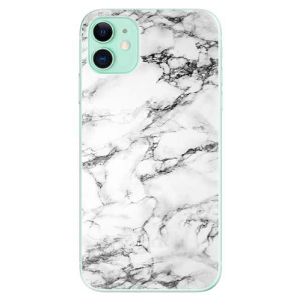 Silikonové odolné pouzdro iSaprio - white Marble 01 na mobil Apple iPhone 11 (Silikonový odolný kryt, obal, pouzdro iSaprio - white Marble 01 na mobilní telefon Apple iPhone 11)