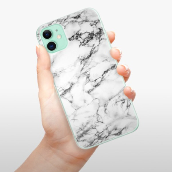 Silikonové pouzdro iSaprio - Apple iPhone 11 - white Marble 01