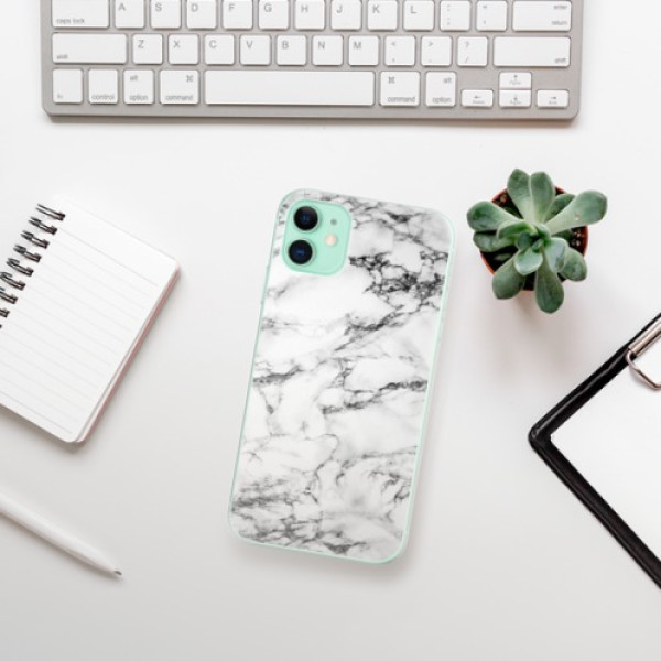 Silikonové pouzdro iSaprio - Apple iPhone 11 - white Marble 01