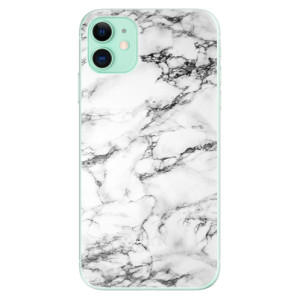 Silikonové pouzdro iSaprio - Apple iPhone 11 - white Marble 01