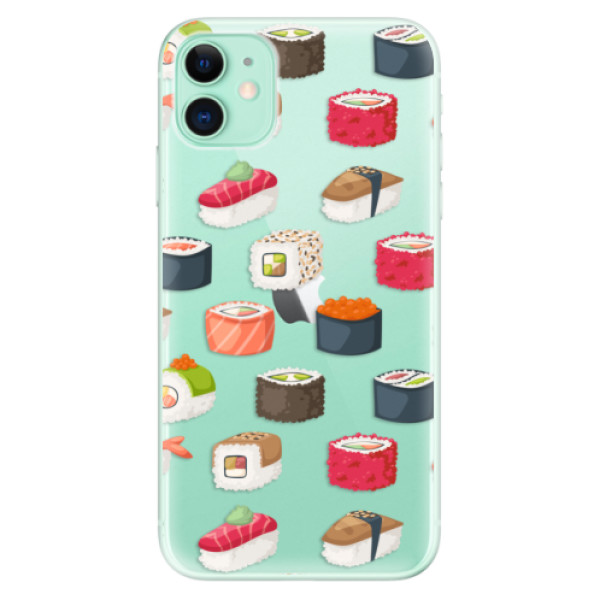 Silikonové odolné pouzdro iSaprio - Sushi Pattern na mobil Apple iPhone 11 (Silikonový odolný kryt, obal, pouzdro iSaprio - Sushi Pattern na mobilní telefon Apple iPhone 11)