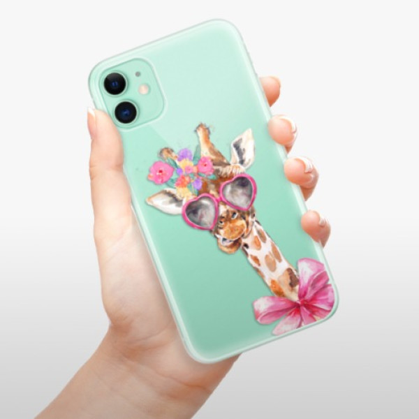 Silikonové pouzdro iSaprio - Apple iPhone 11 - Lady Giraffe