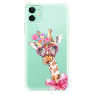 Silikonové pouzdro iSaprio - Apple iPhone 11 - Lady Giraffe