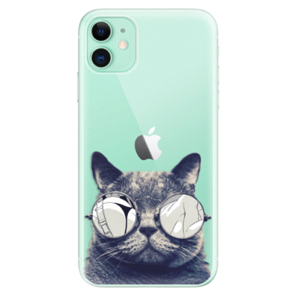 Silikonové odolné pouzdro iSaprio - Crazy Cat 01 na mobil Apple iPhone 11 (Silikonový odolný kryt, obal, pouzdro iSaprio - Crazy Cat 01 na mobilní telefon Apple iPhone 11)