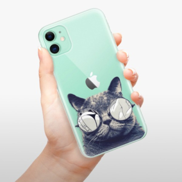 Silikonové pouzdro iSaprio - Apple iPhone 11 - Crazy Cat 01
