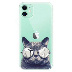 Silikonové pouzdro iSaprio - Apple iPhone 11 - Crazy Cat 01