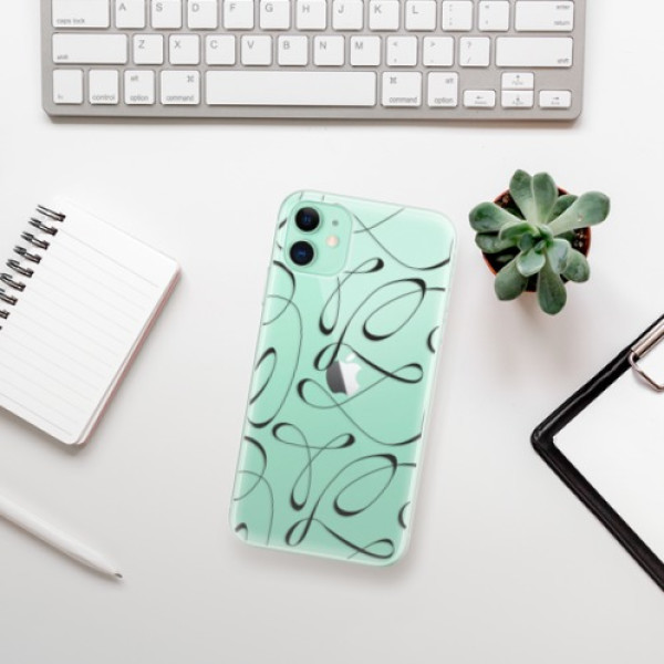 Silikonové pouzdro iSaprio - Apple iPhone 11 - Fancy black