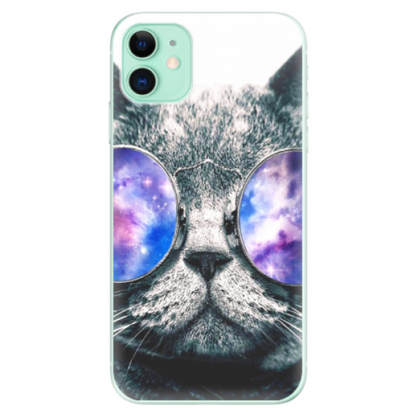 Silikonové odolné pouzdro iSaprio - Galaxy Cat na mobil Apple iPhone 11 (Silikonový odolný kryt, obal, pouzdro iSaprio - Galaxy Cat na mobilní telefon Apple iPhone 11)