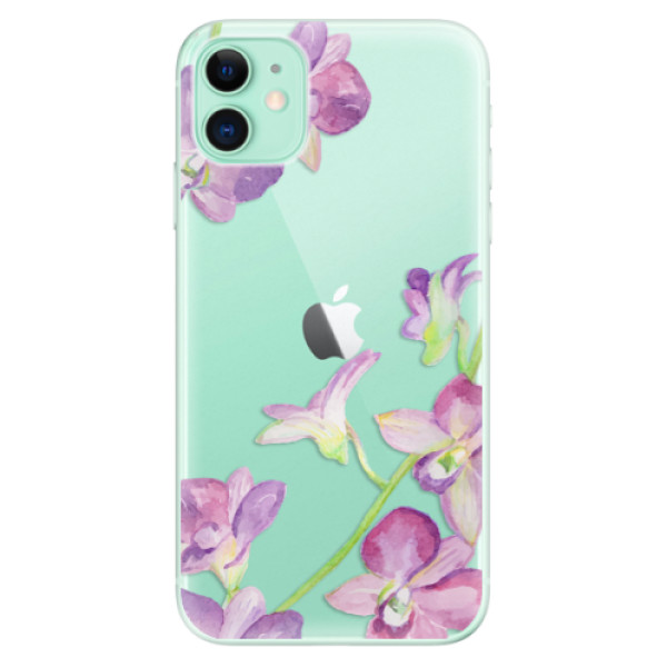Silikonové odolné pouzdro iSaprio - purple Orchid na mobil Apple iPhone 11 (Silikonový odolný kryt, obal, pouzdro iSaprio - purple Orchid na mobilní telefon Apple iPhone 11)