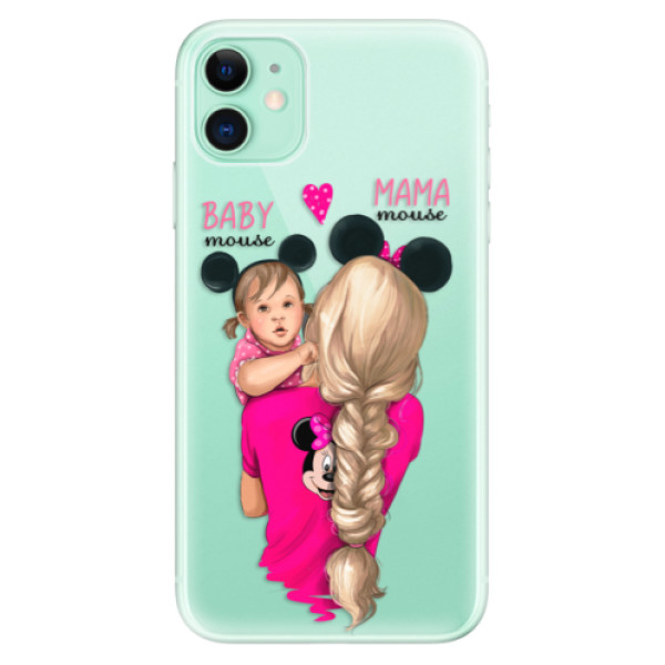 Odolné silikonové pouzdro iSaprio - Mama Mouse Blond and Girl - iPhone 11