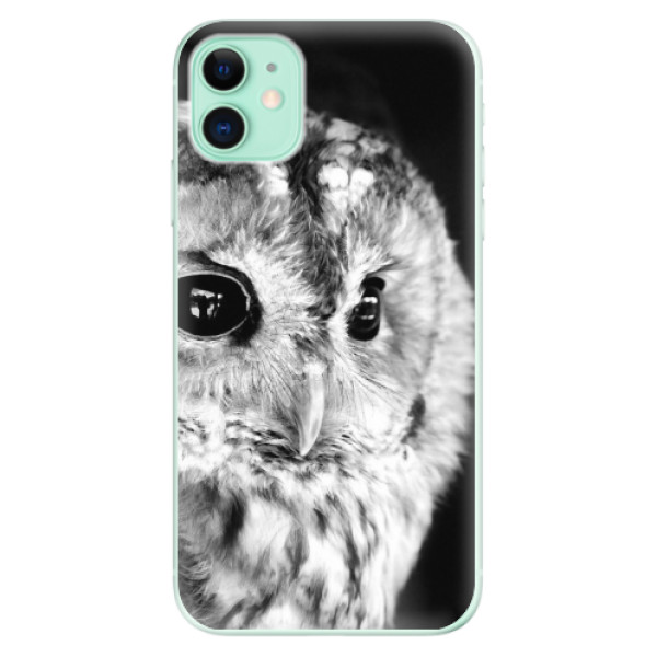 Odolné silikonové pouzdro iSaprio - BW Owl - iPhone 11