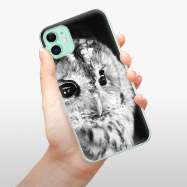 Silikonové pouzdro iSaprio - Apple iPhone 11 - BW Owl