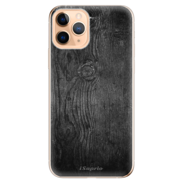 Odolné silikonové pouzdro iSaprio - Black Wood 13 - iPhone 11 Pro