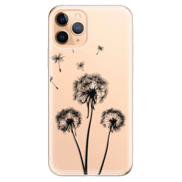 Odolné silikonové pouzdro iSaprio - Three Dandelions - black - iPhone 11 Pro