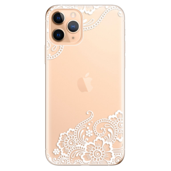 Odolné silikonové pouzdro iSaprio - White Lace 02 - iPhone 11 Pro